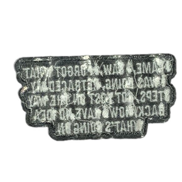 I Came I Saw I Forgot What I Was Doing ... Black White Embroidered Iron On Patch - Picture 4 of 4